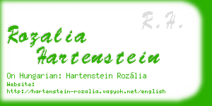 rozalia hartenstein business card